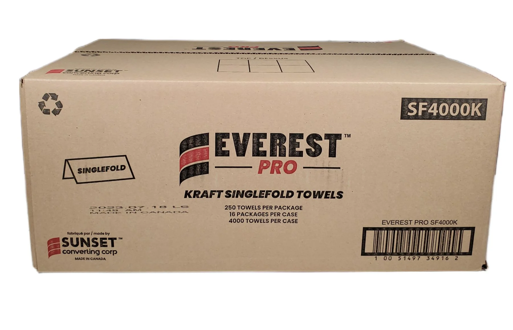 Everest Pro - Paper Hand Towel - Single Fold - Kraft - SF4000K - Image 2