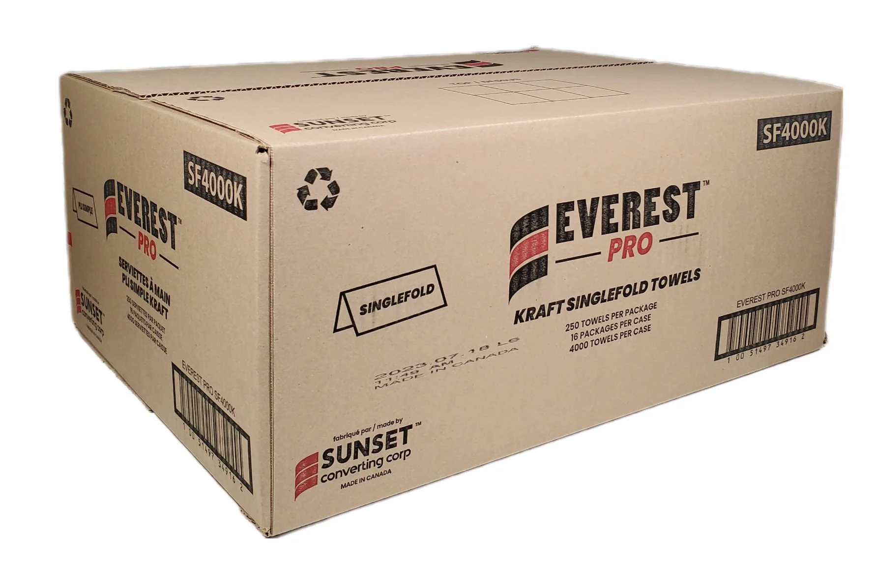 Everest Pro - Paper Hand Towel - Single Fold - Kraft - SF4000K - Image 3