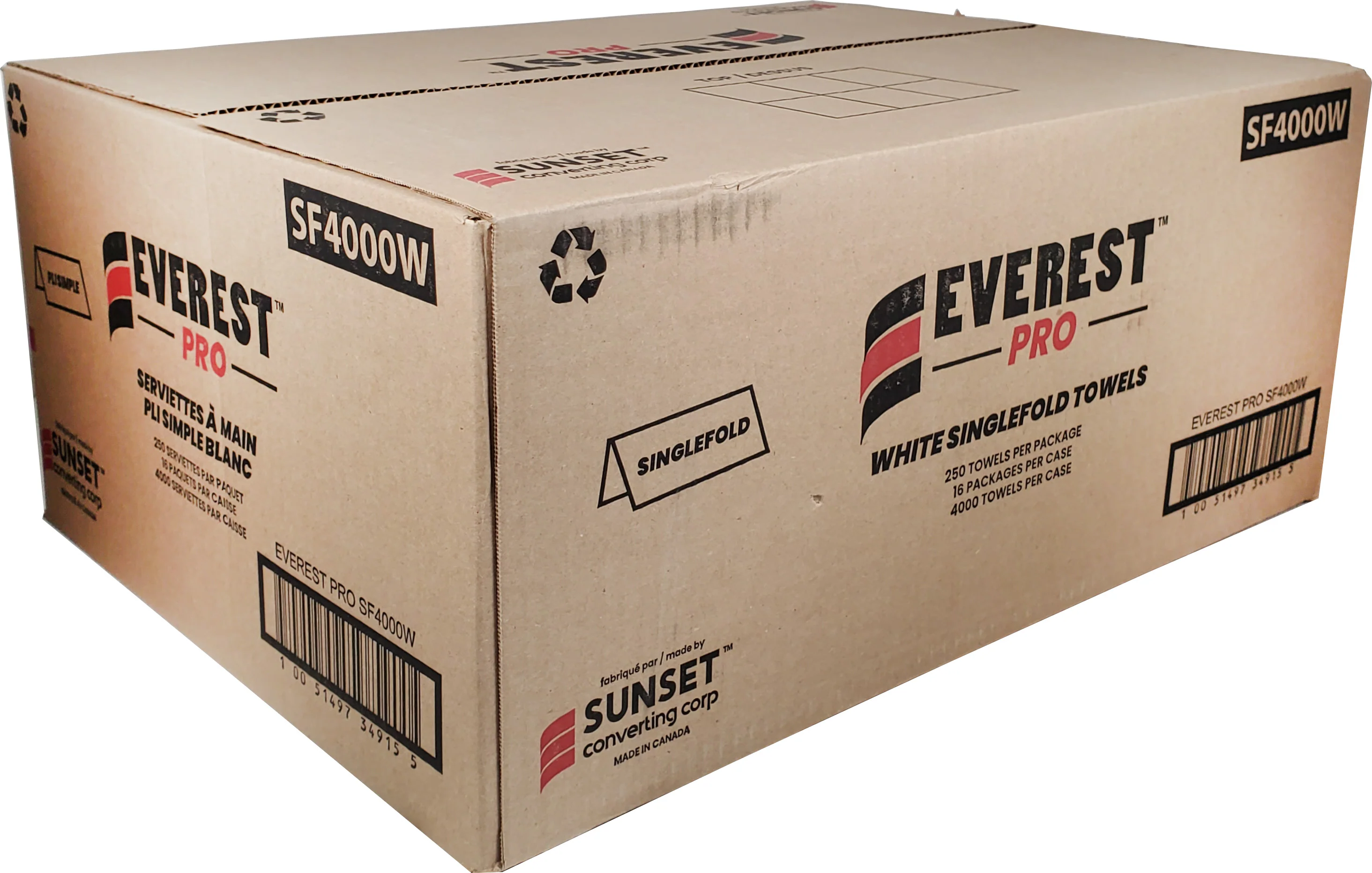 Everest Pro - Paper Hand Towel - Single Fold - White - SF4000W - Image 3