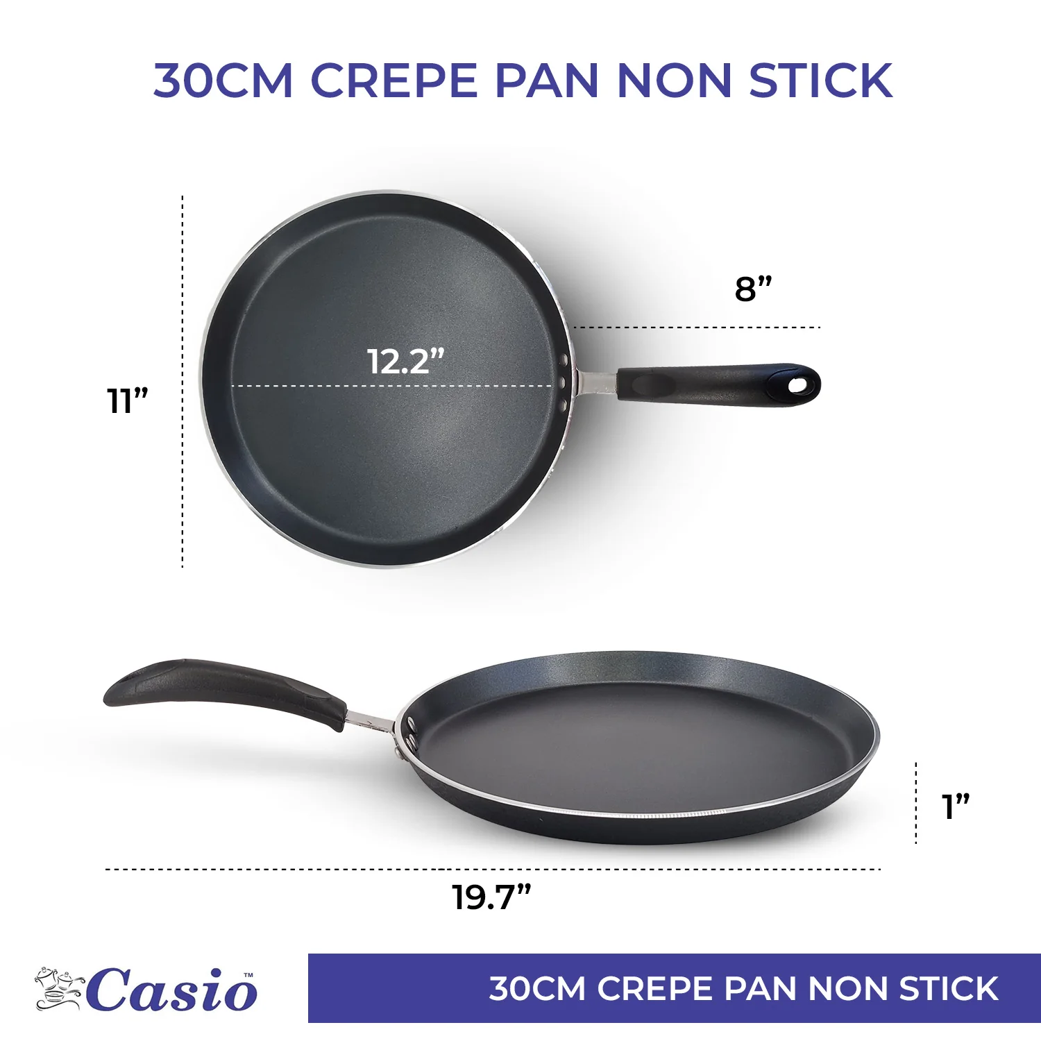 Casio - 30cm Crepe Pan - Non Stick - Image 3