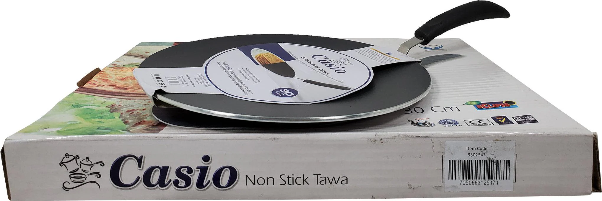 Casio - 30cm Flat Iron Pan (Tava) - Non-Stick - Image 2