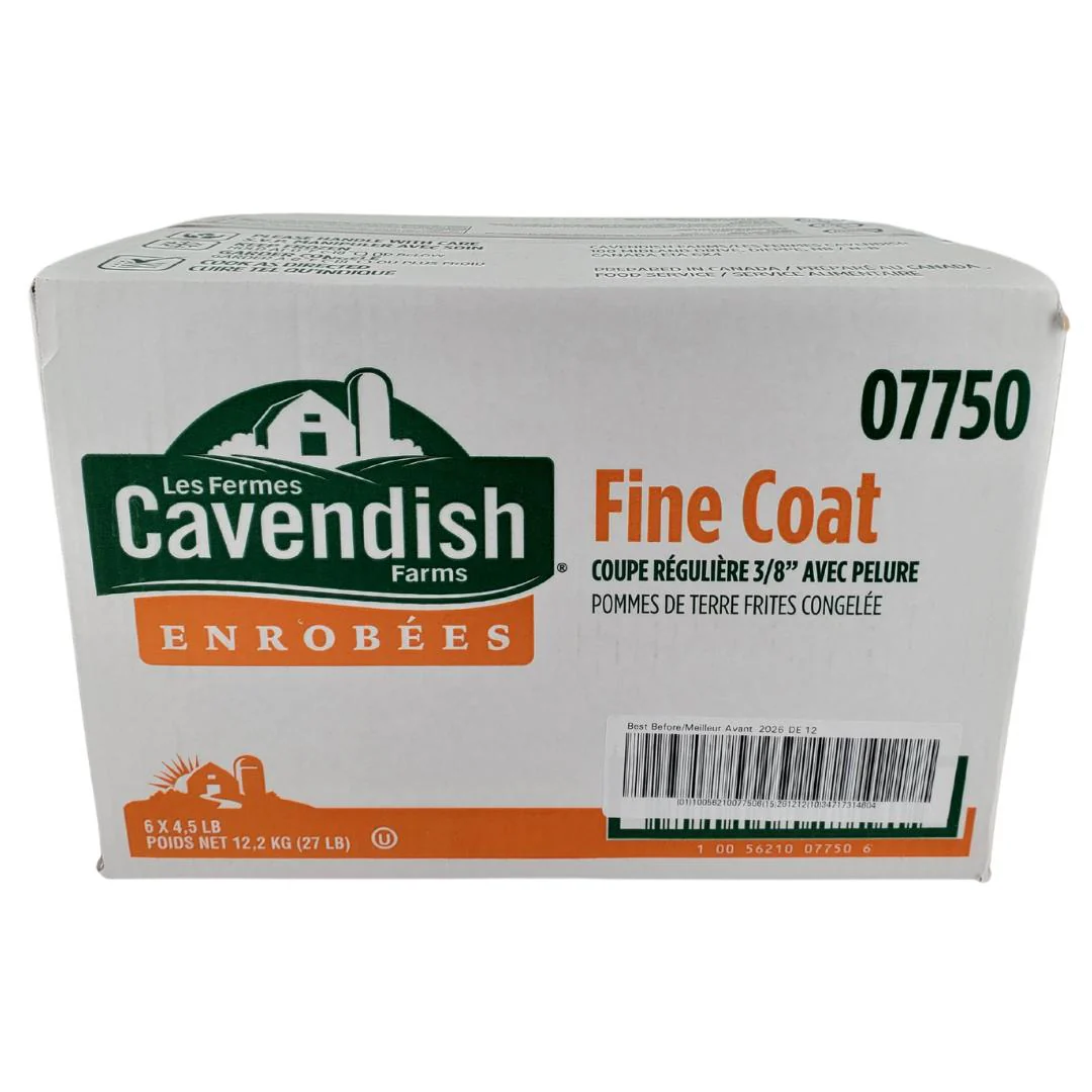 Cavendish - French Fries - 3/8 Straight Cut - Skin On - Fine Coat - 07750 - Image 2