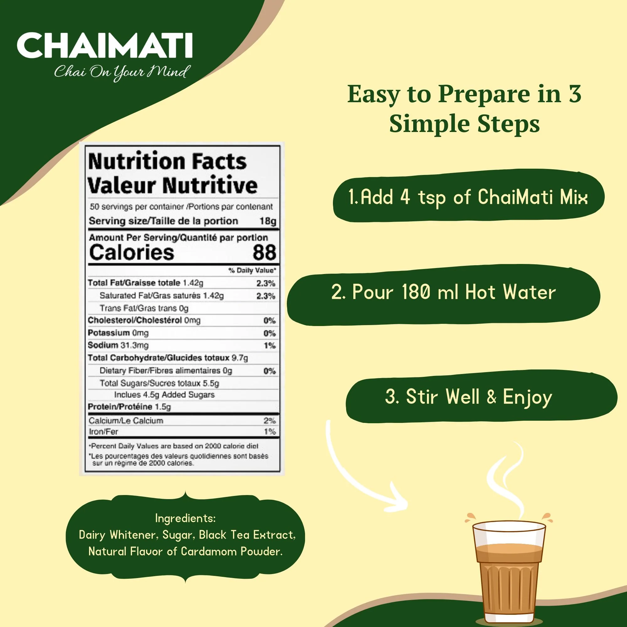 ChaiMati - Cardamom Chai Latte - Instant Premix - Image 6