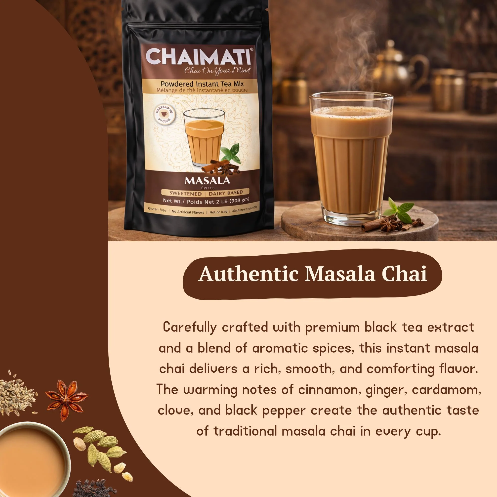 ChaiMati - Masala Chai Latte - Instant Premix - Image 3