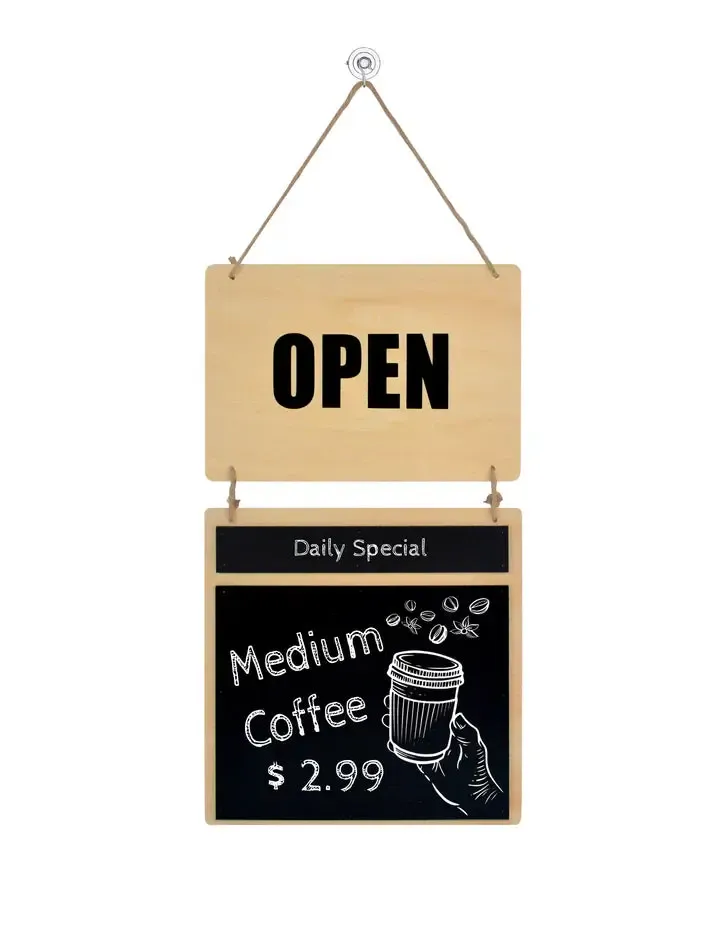 Chalkboard "Open / Closed" Sign (9"W x 16"H) - Image 2