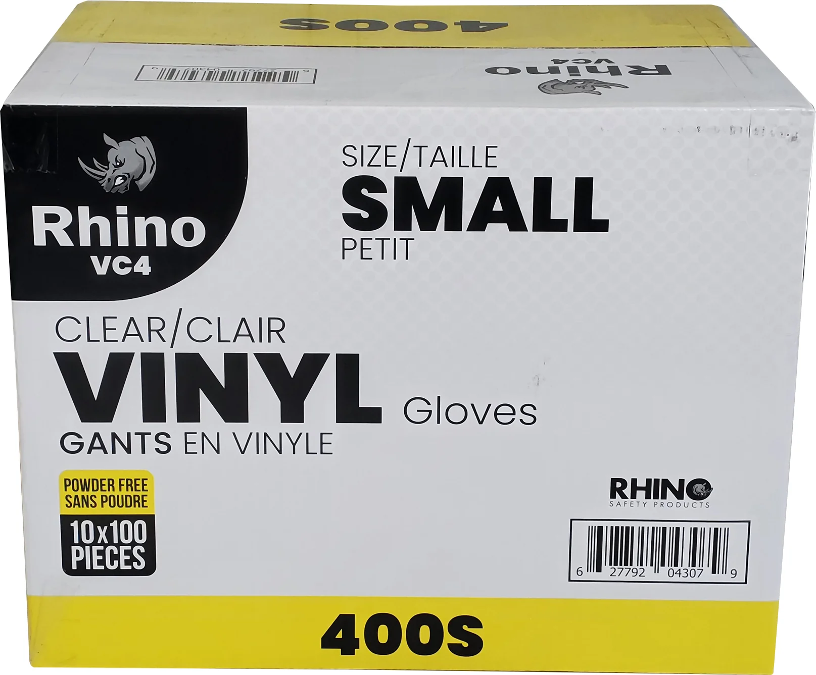 Rhino - VC4 - Clear Vinyl Gloves - Small - 400S - Image 9