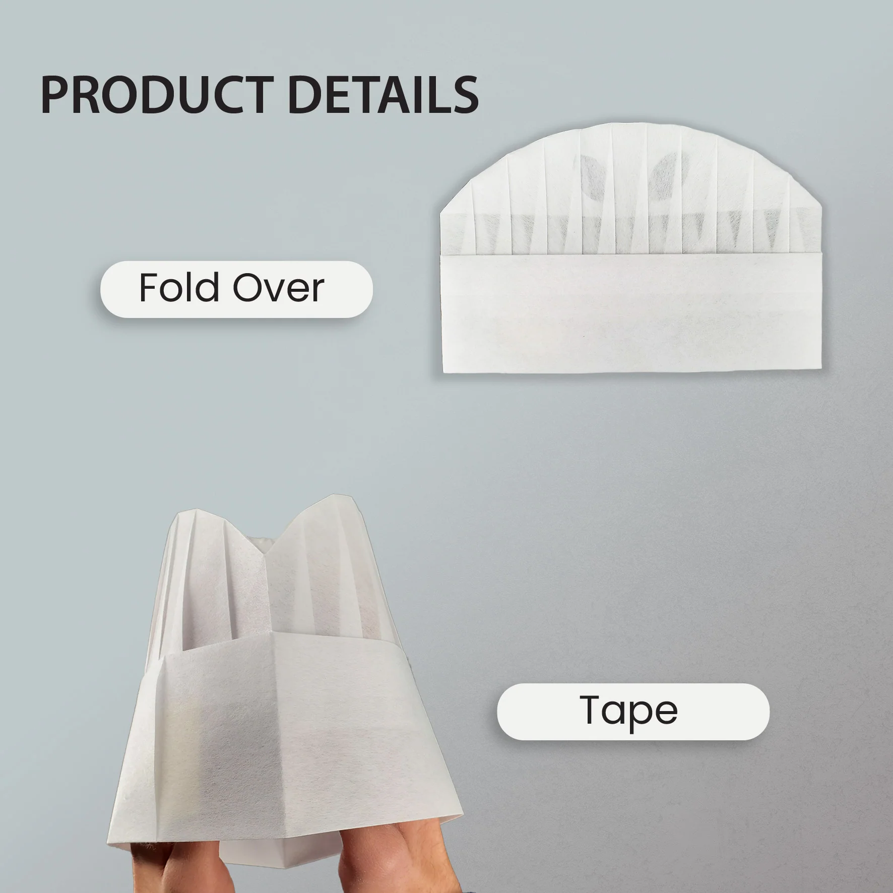 Value+ - 7" Chef Hat, White - HEA-5372 - Image 3
