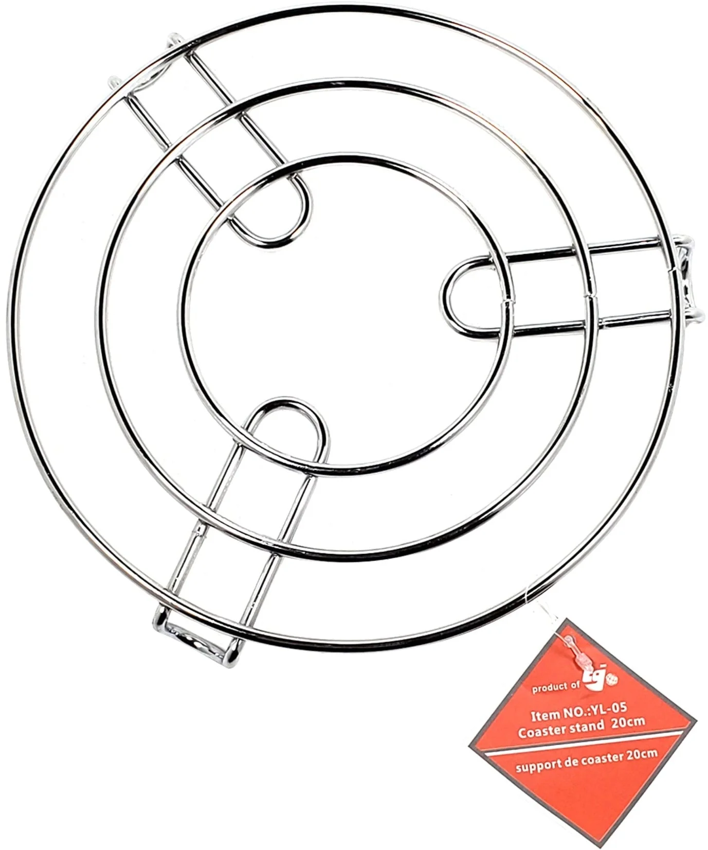 Chrome Coaster Stand 20cm - Image 2