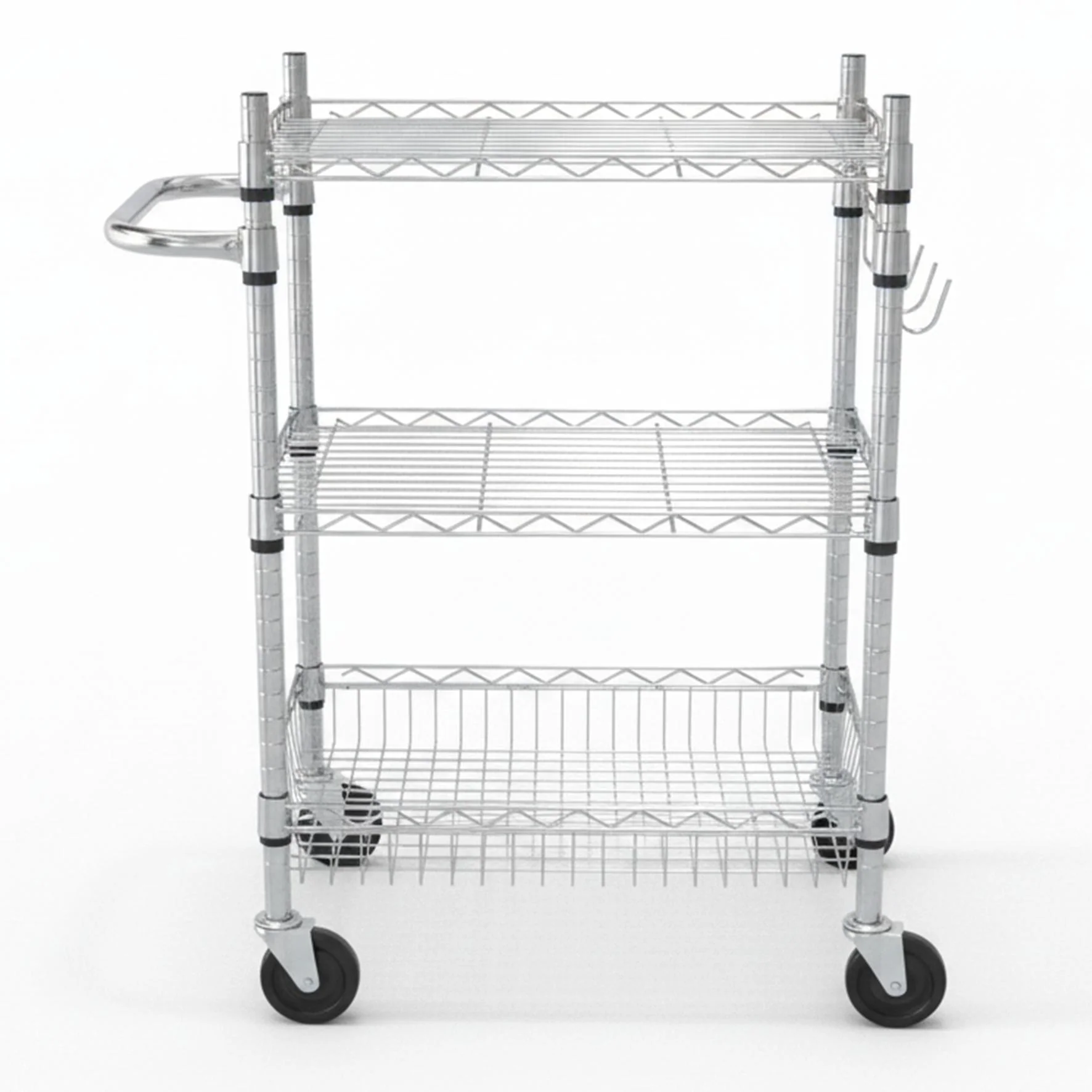 Chrome Wire Trolley - 16" x 32" - Image 2