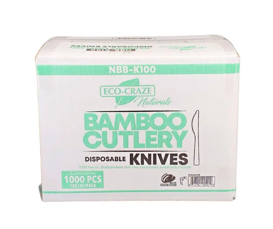 Eco-Craze - Bamboo Knives - Disposable - NBB-K100 - Image 10