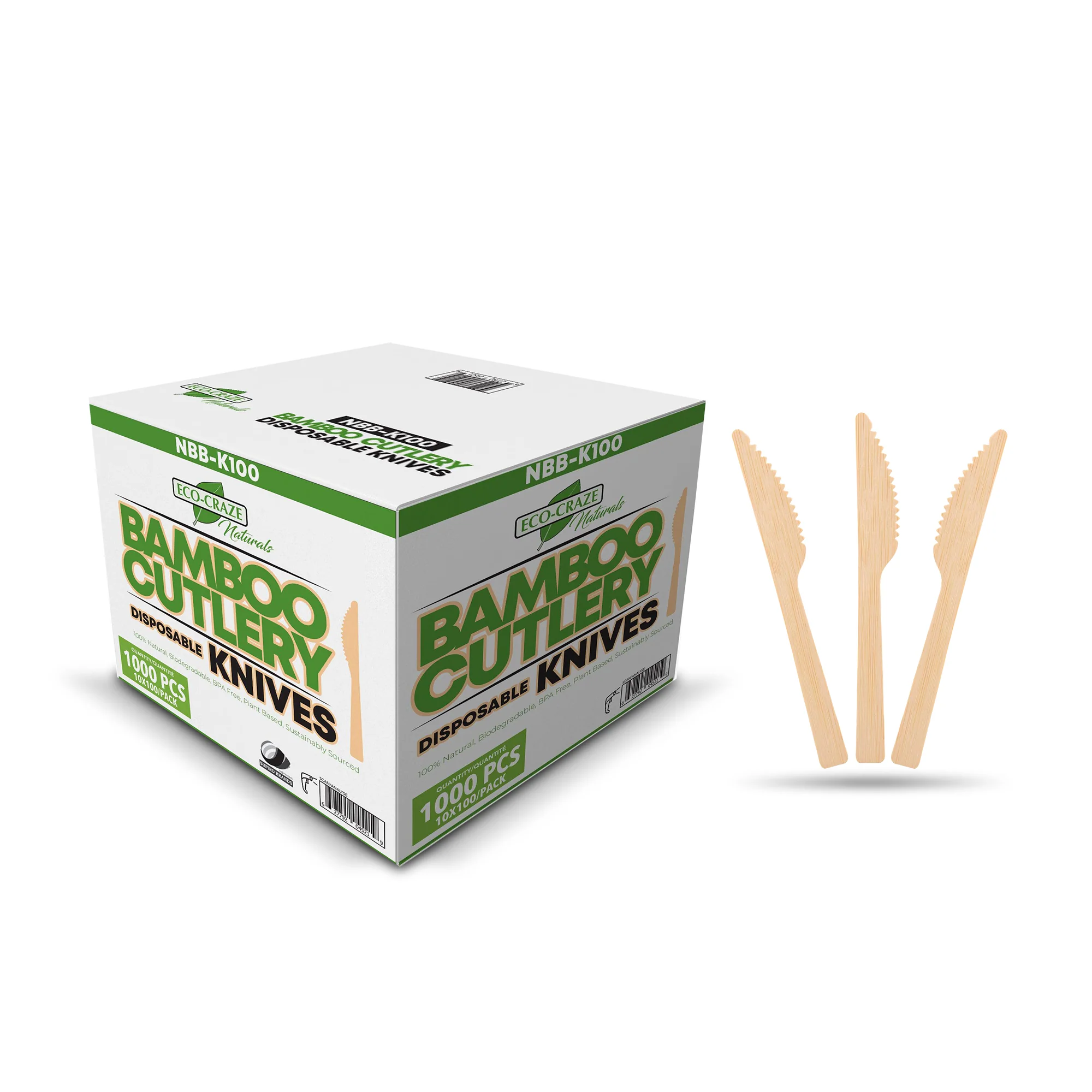 Eco-Craze - Bamboo Knives - Disposable - NBB-K100 - Image 11