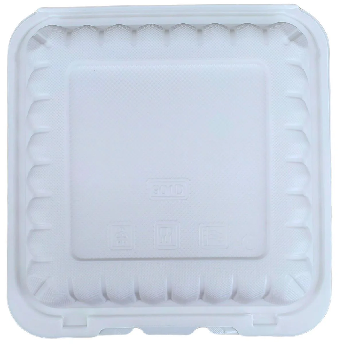 Eco-Craze  MFPP Clamshell Container 9x9x2.6" -1 Compt. White - Image 11