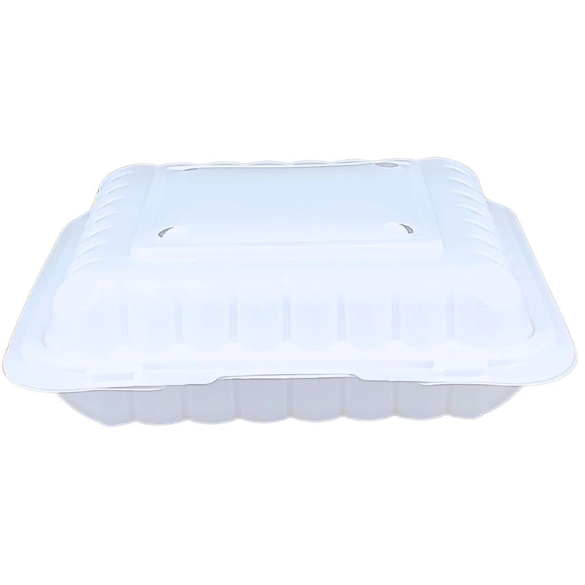 Eco-Craze  MFPP Clamshell Container 9x9x2.6" -1 Compt. White - Image 5