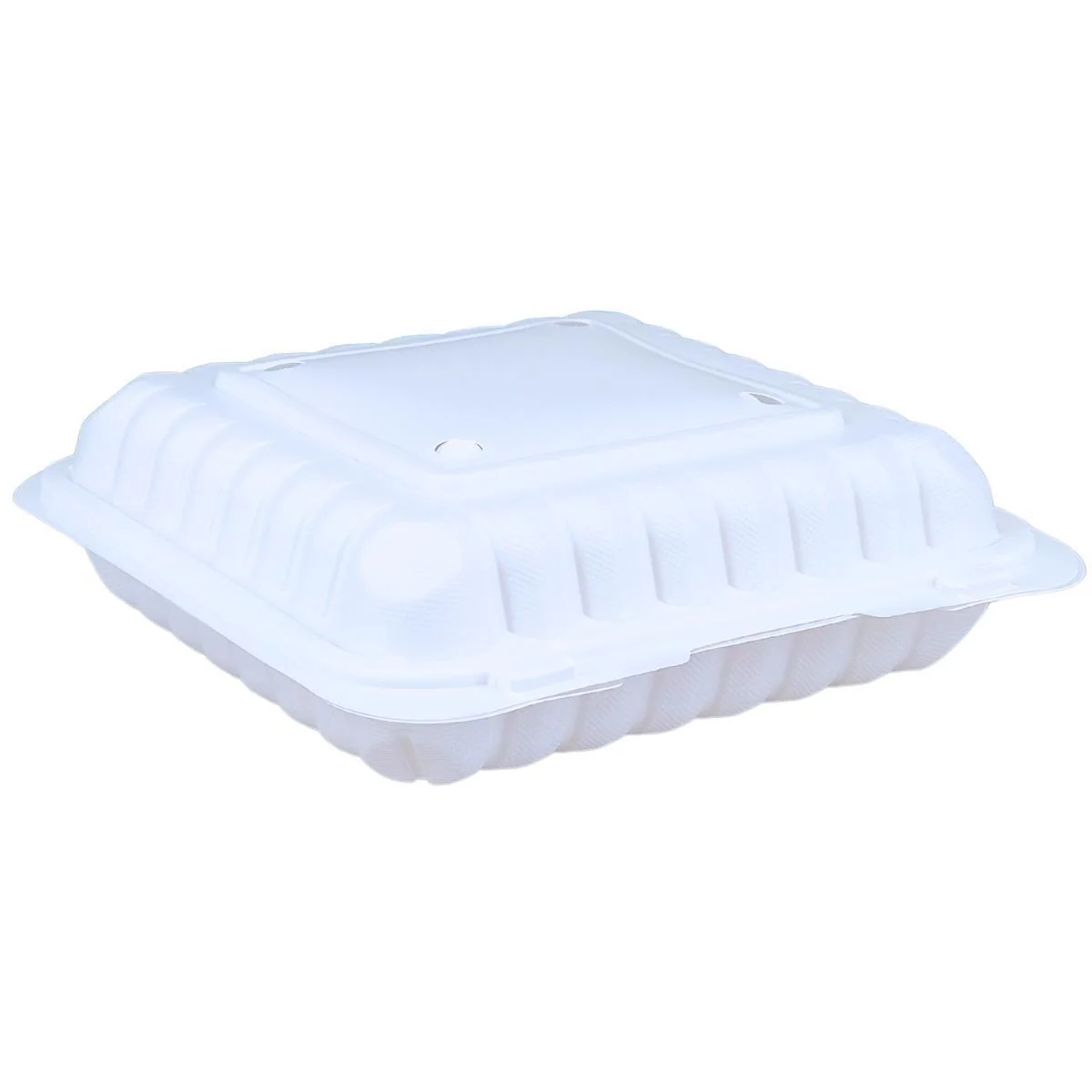 Eco-Craze  MFPP Clamshell Container 9x9x2.6" -1 Compt. White - Image 7