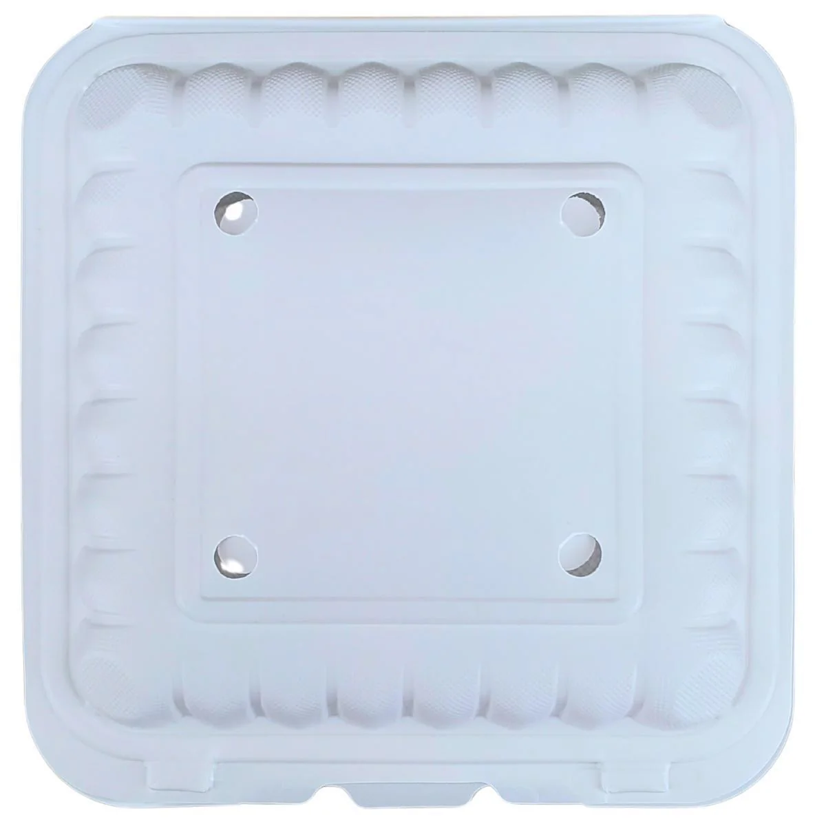 Eco-Craze  MFPP Clamshell Container 9x9x2.6" -1 Compt. White - Image 9