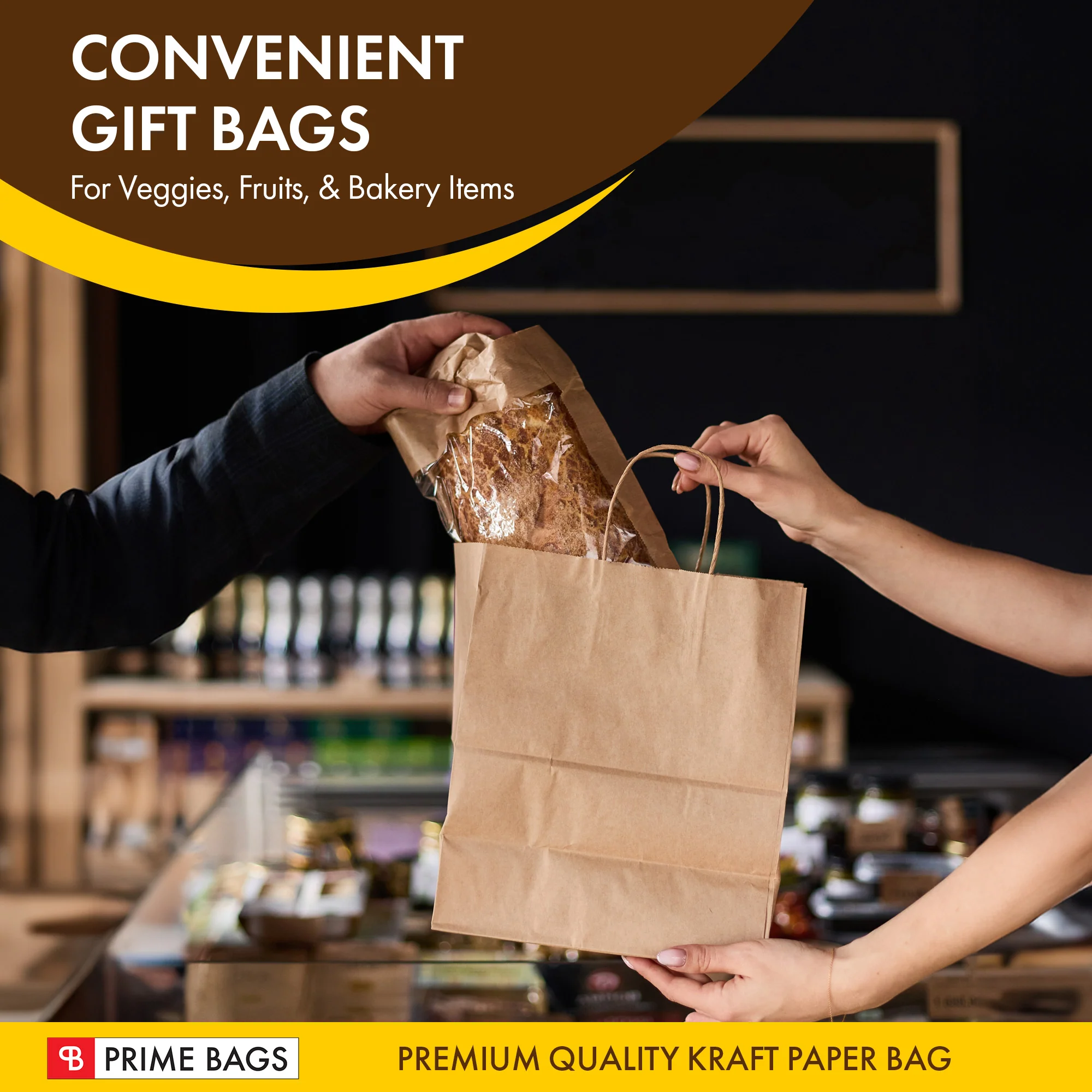 Prime Bags - Delta - Self Adhesive Paper Bags with Twisted Handles - 13x7x13 - Image 10