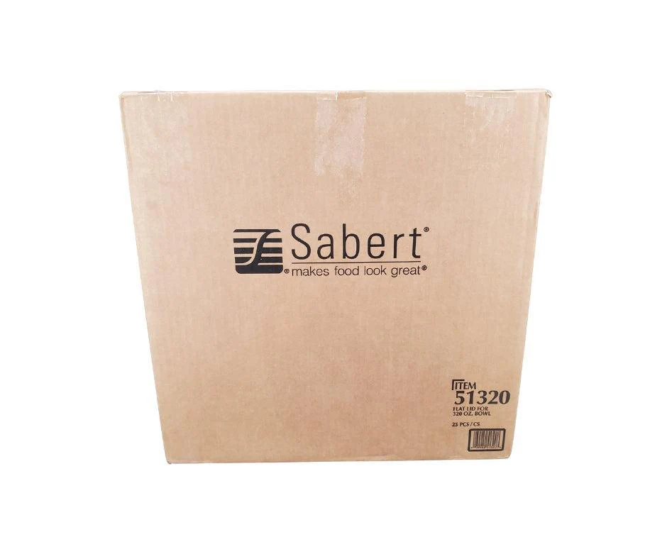 CLR - Sabert - Flat Lids for Plastic Bowls - Clear - 320oz - 51320 - Image 2