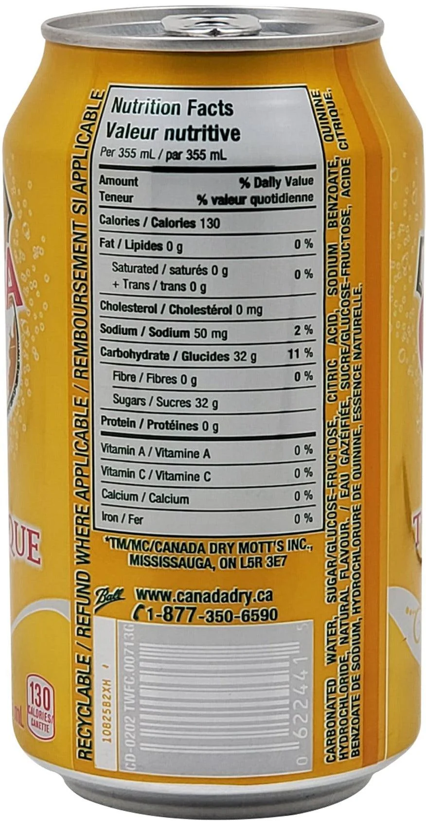 Canada Dry - Tonic Water - Zero Sugar - Cans - Image 2