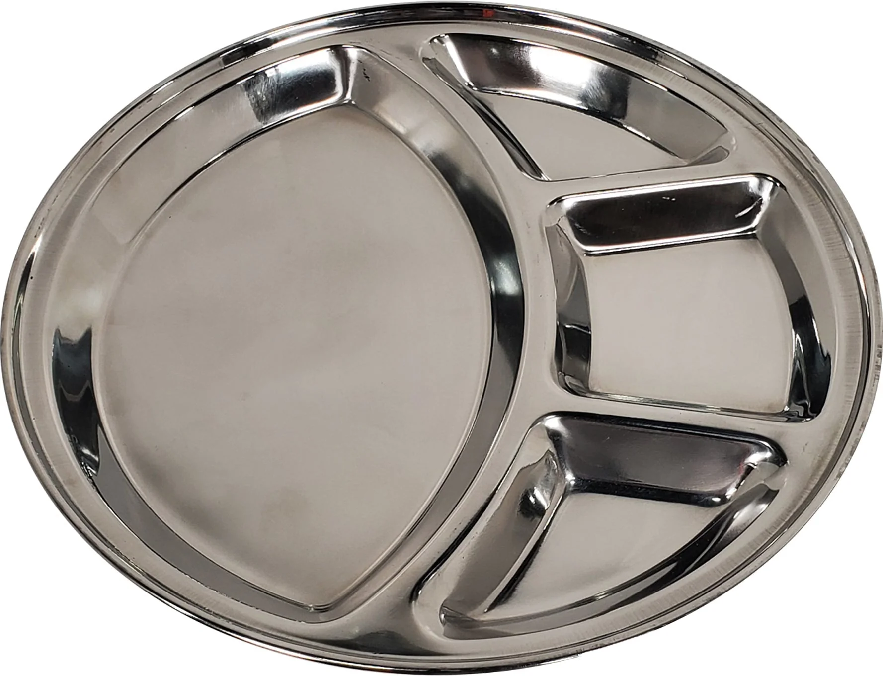 SS Meal Tray / Thali - 4 Compartment - Heavy 30cm - Image 2