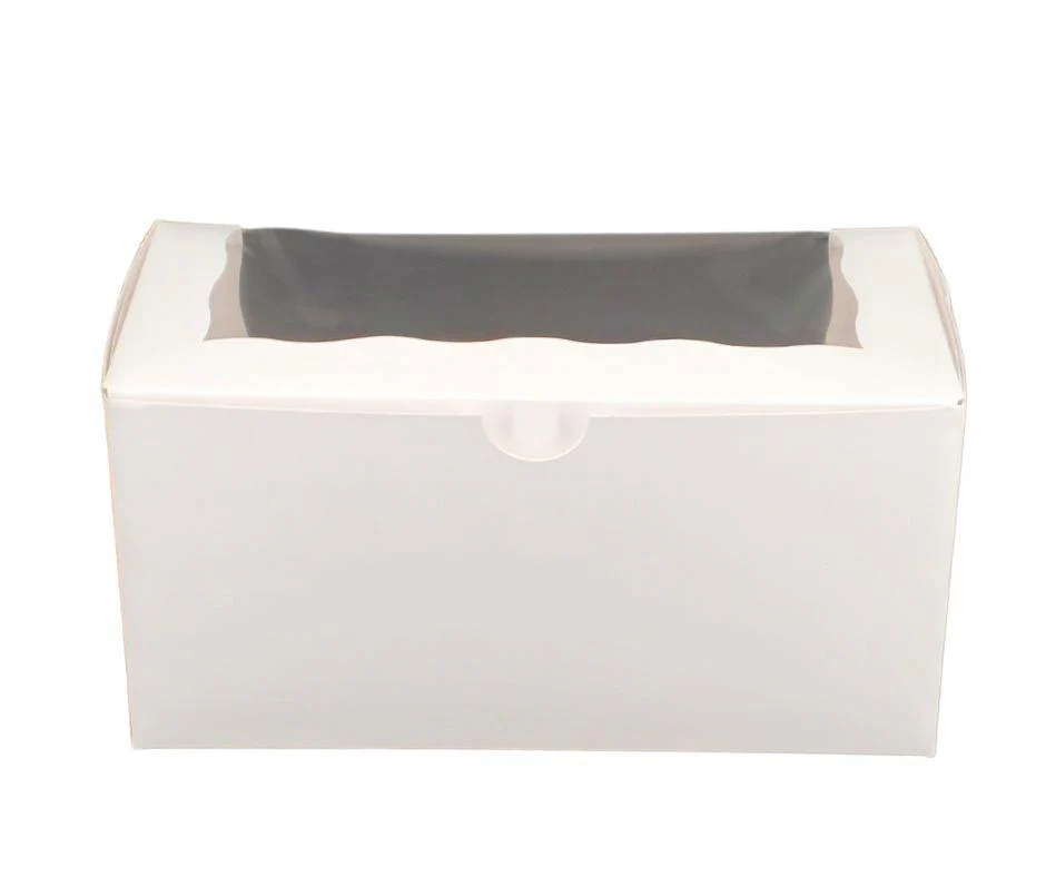 EB - Cup Cake Box with Window - White - 8 x 4 x 4 - Double / 2 Cupcake - Image 5