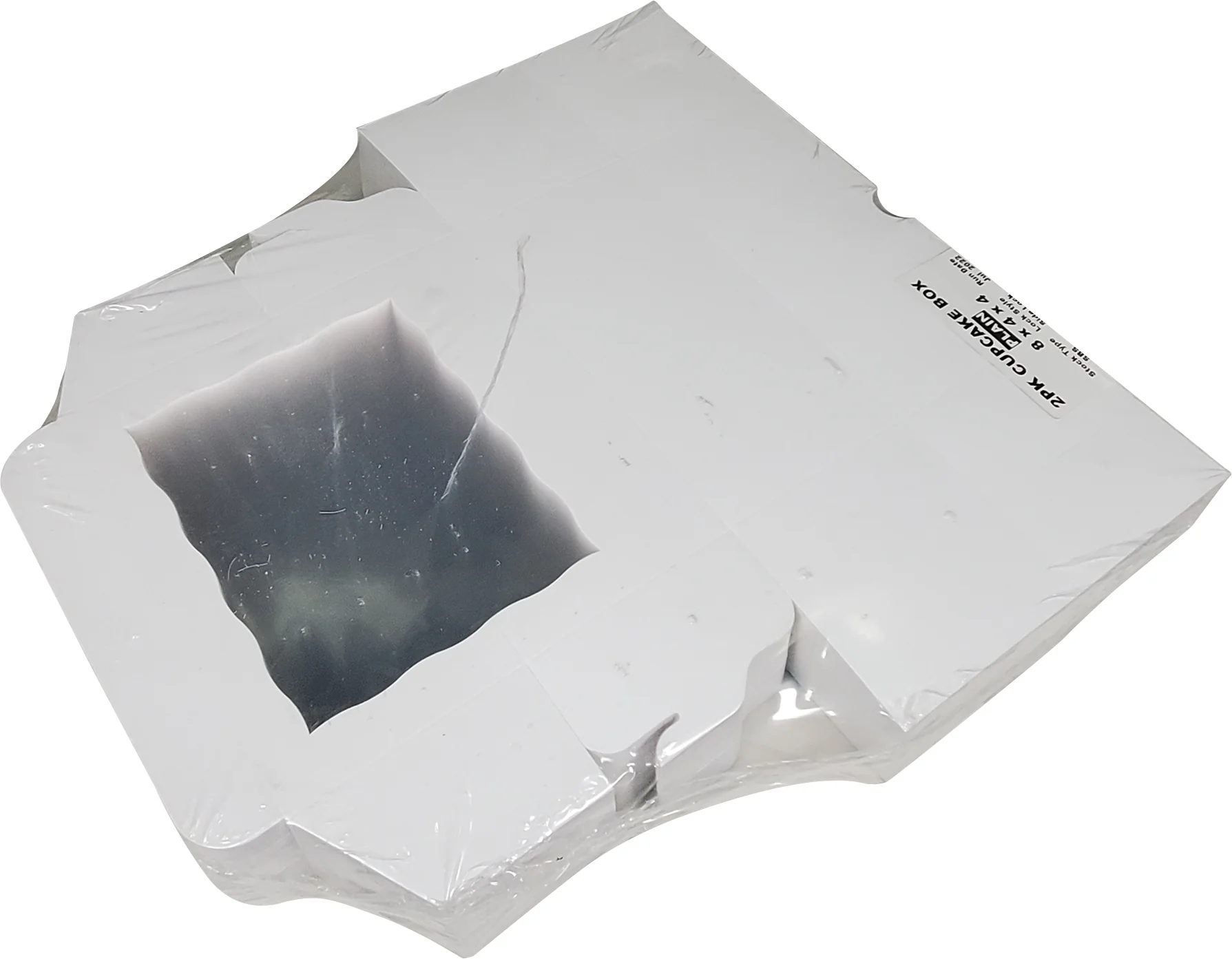 EB - Cup Cake Box with Window - White - 8 x 4 x 4 - Double / 2 Cupcake - Image 9