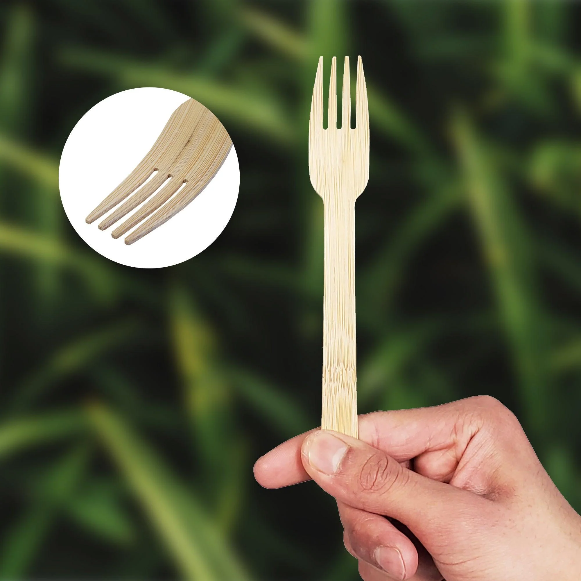Eco-Craze - Bamboo Forks - Disposable - NBB-F100 - Image 6