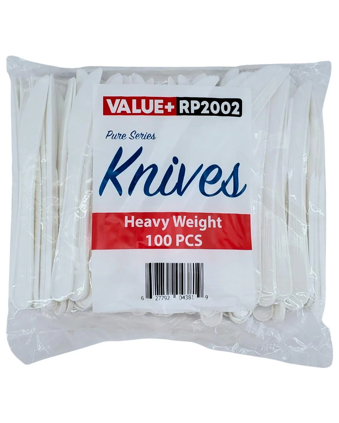 Value+ - Heavy - Plastic Knives - White - Retail Pack - RP2002 - Image 3