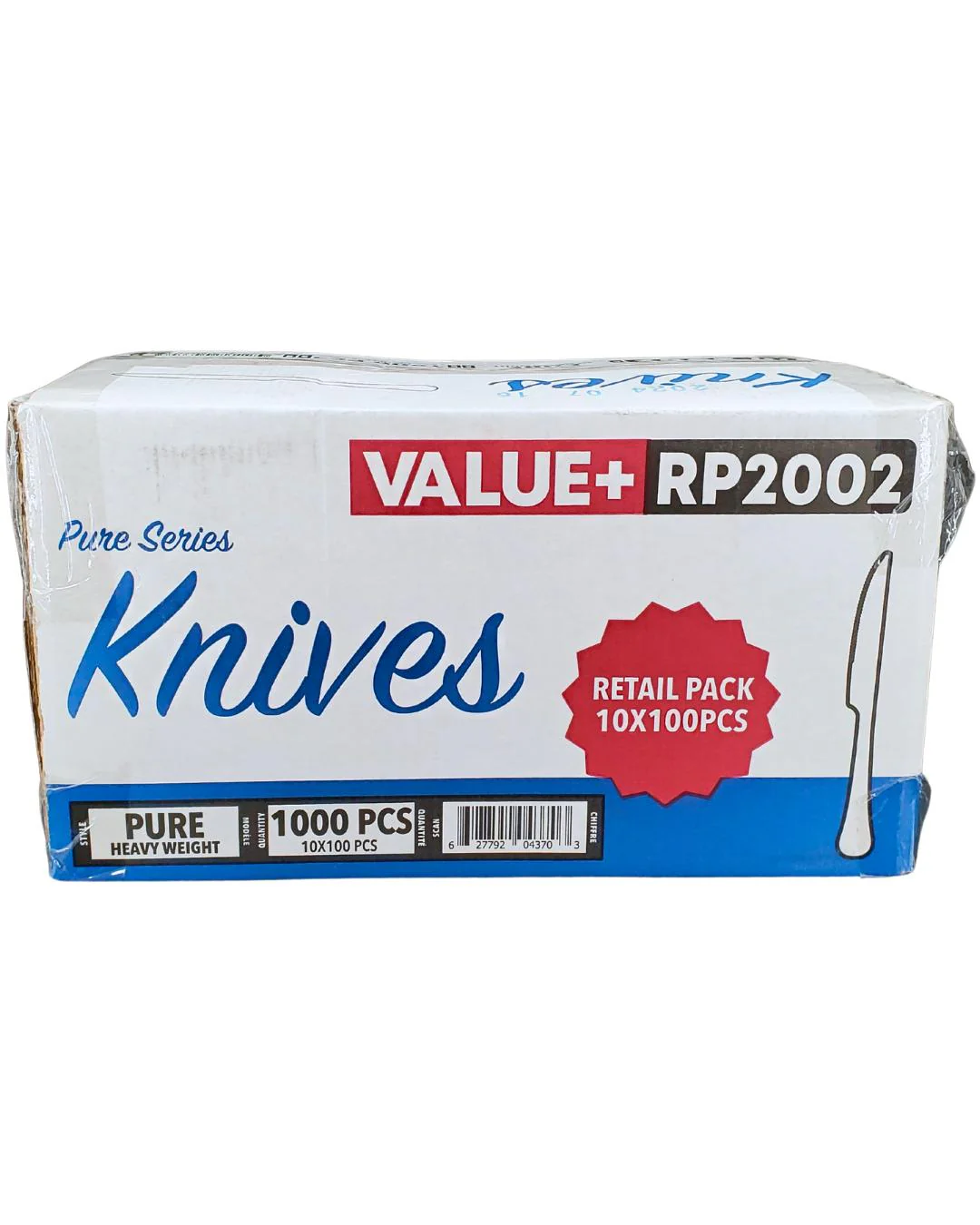 Value+ - Heavy - Plastic Knives - White - Retail Pack - RP2002 - Image 4