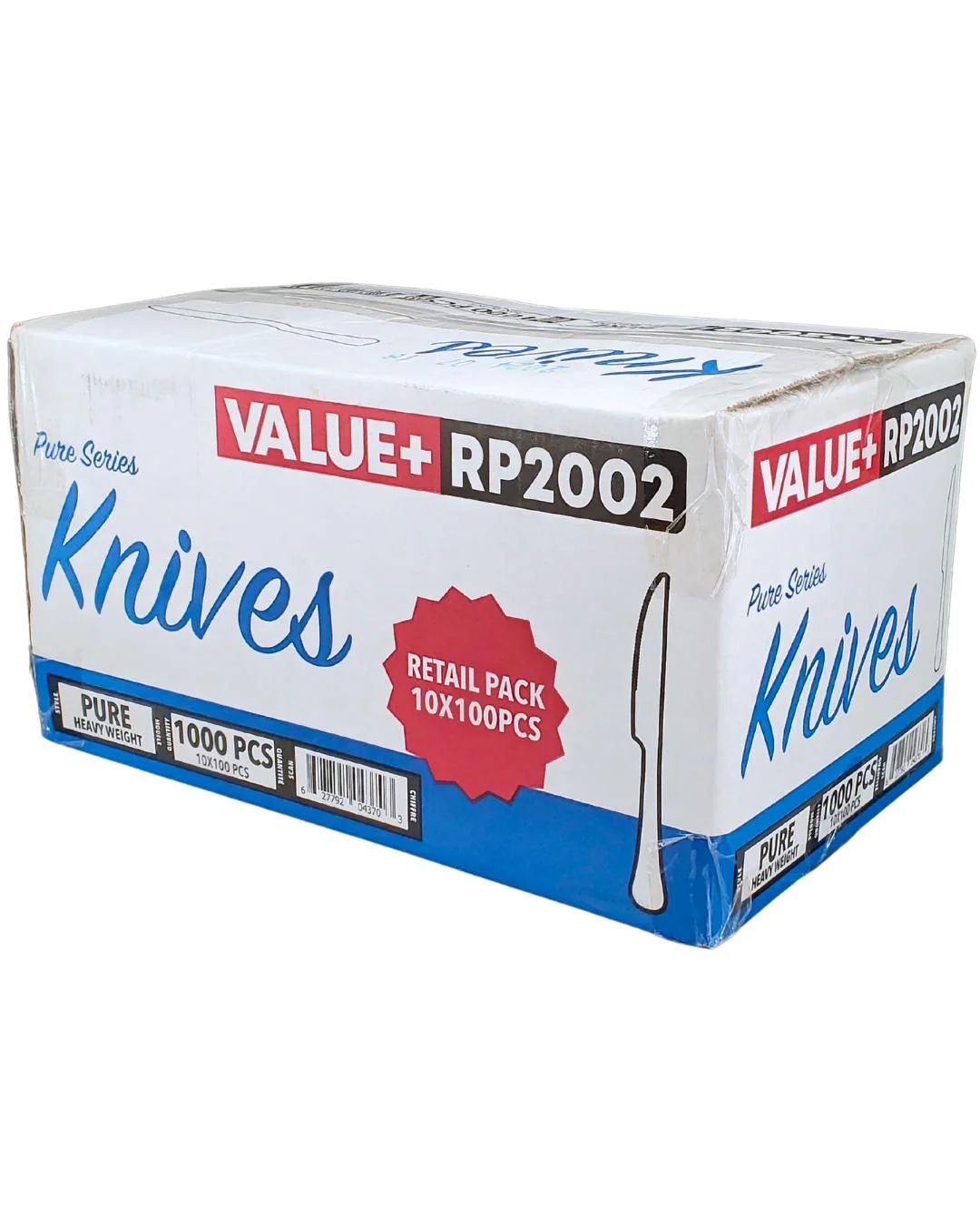 Value+ - Heavy - Plastic Knives - White - Retail Pack - RP2002 - Image 5