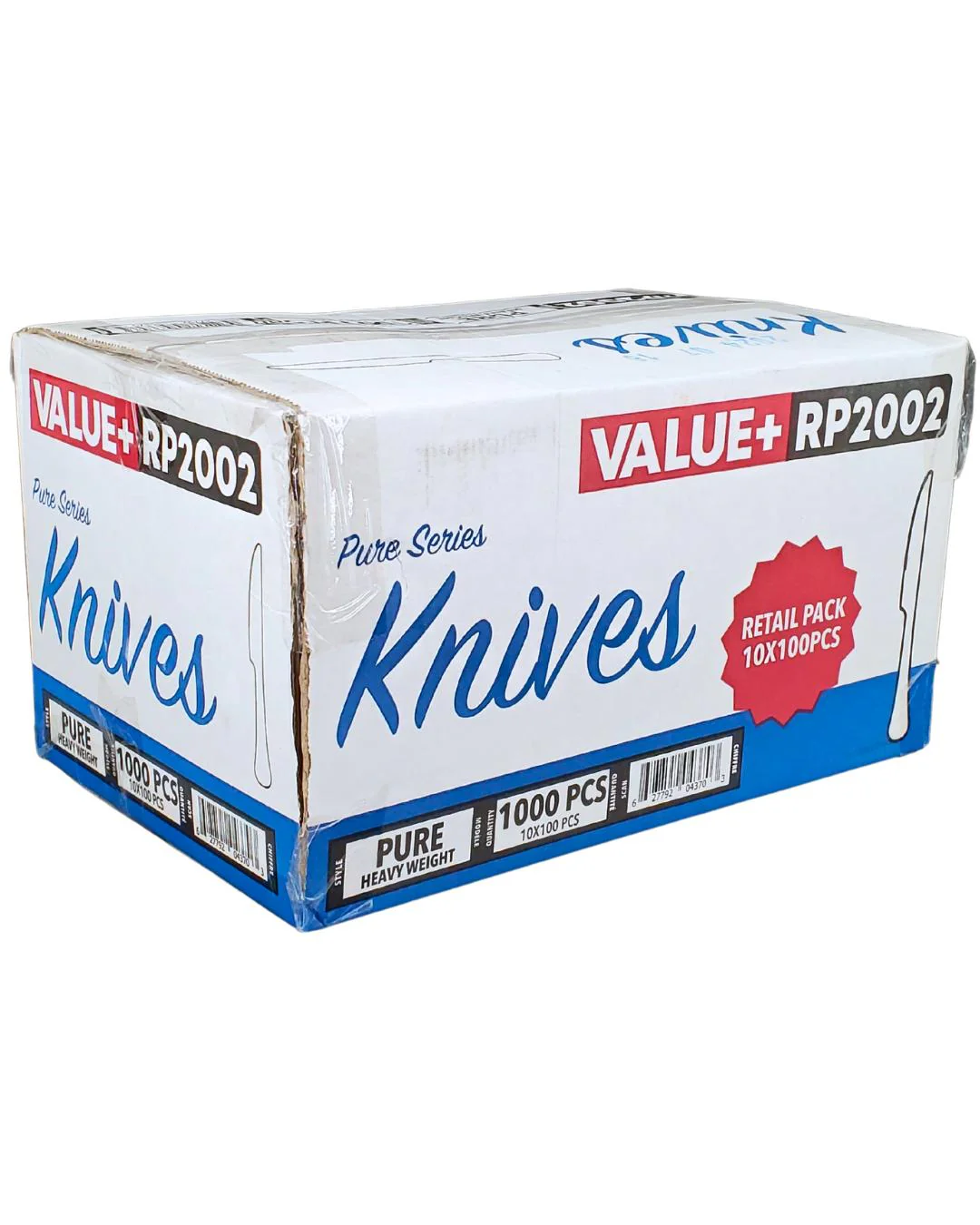 Value+ - Heavy - Plastic Knives - White - Retail Pack - RP2002 - Image 6