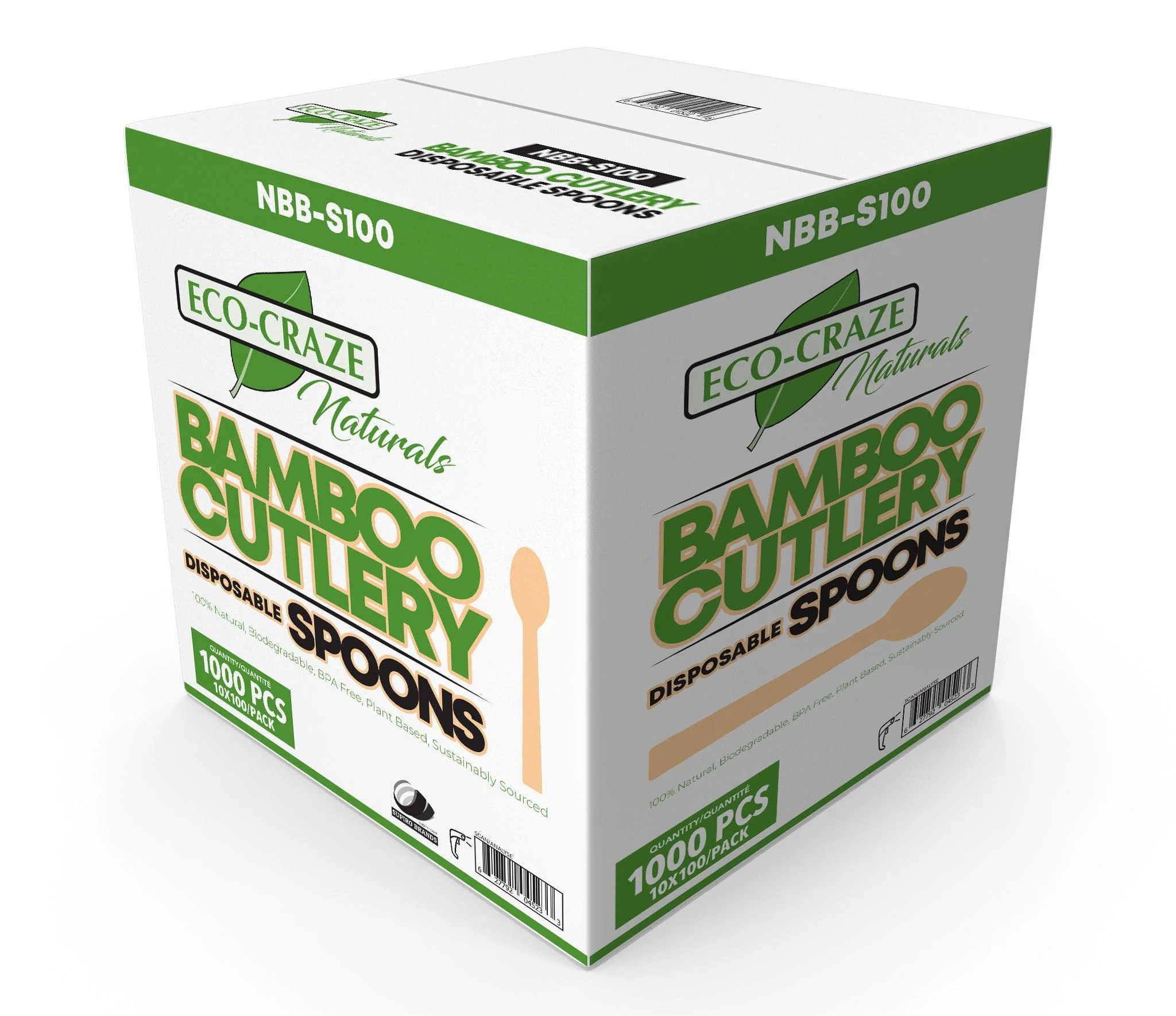 Eco-Craze - Bamboo Spoons - Disposable - NBB-S100 - Image 11