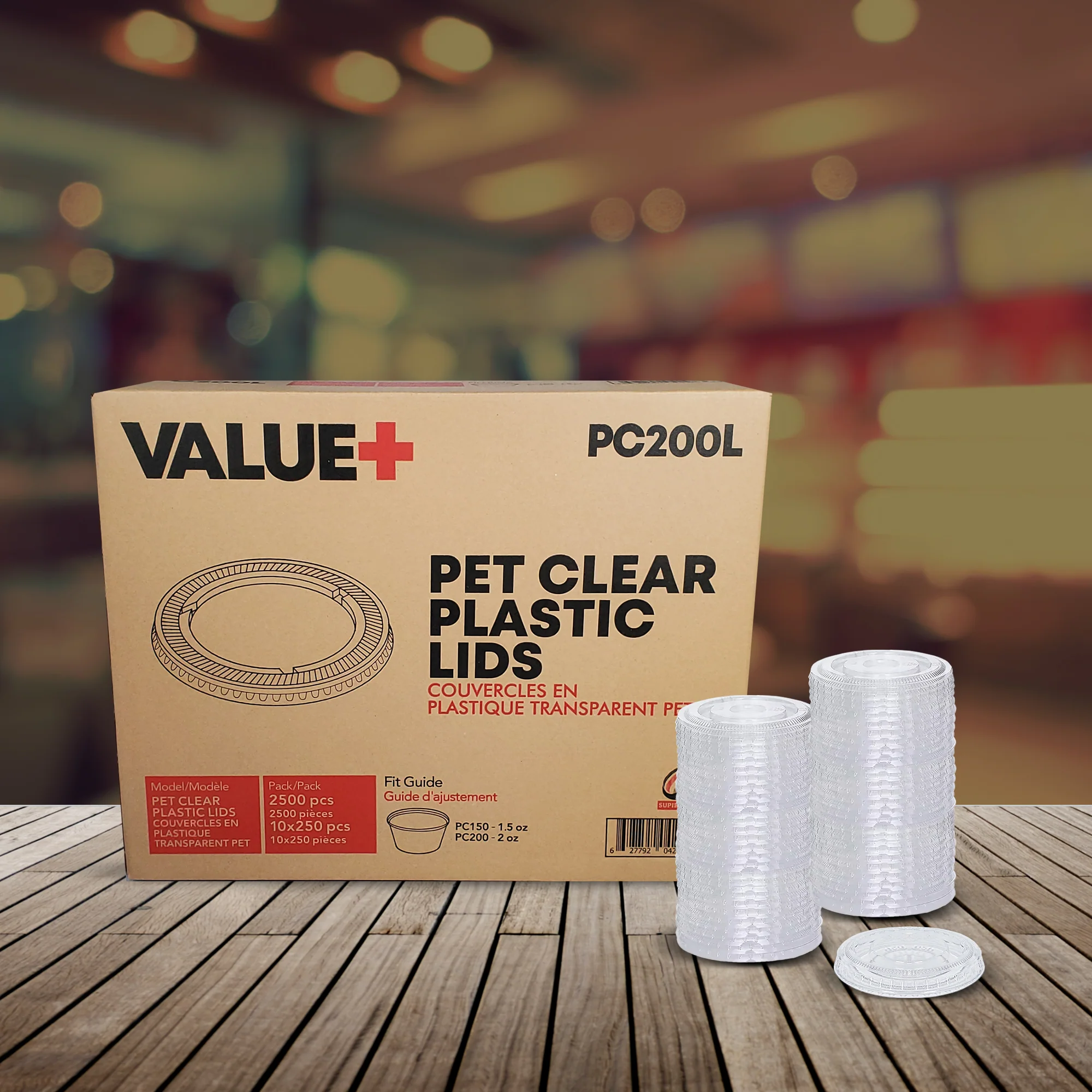 Value+ - 1.5oz - 2oz Portion Cup Lids - 62mm - PC200L - Image 3