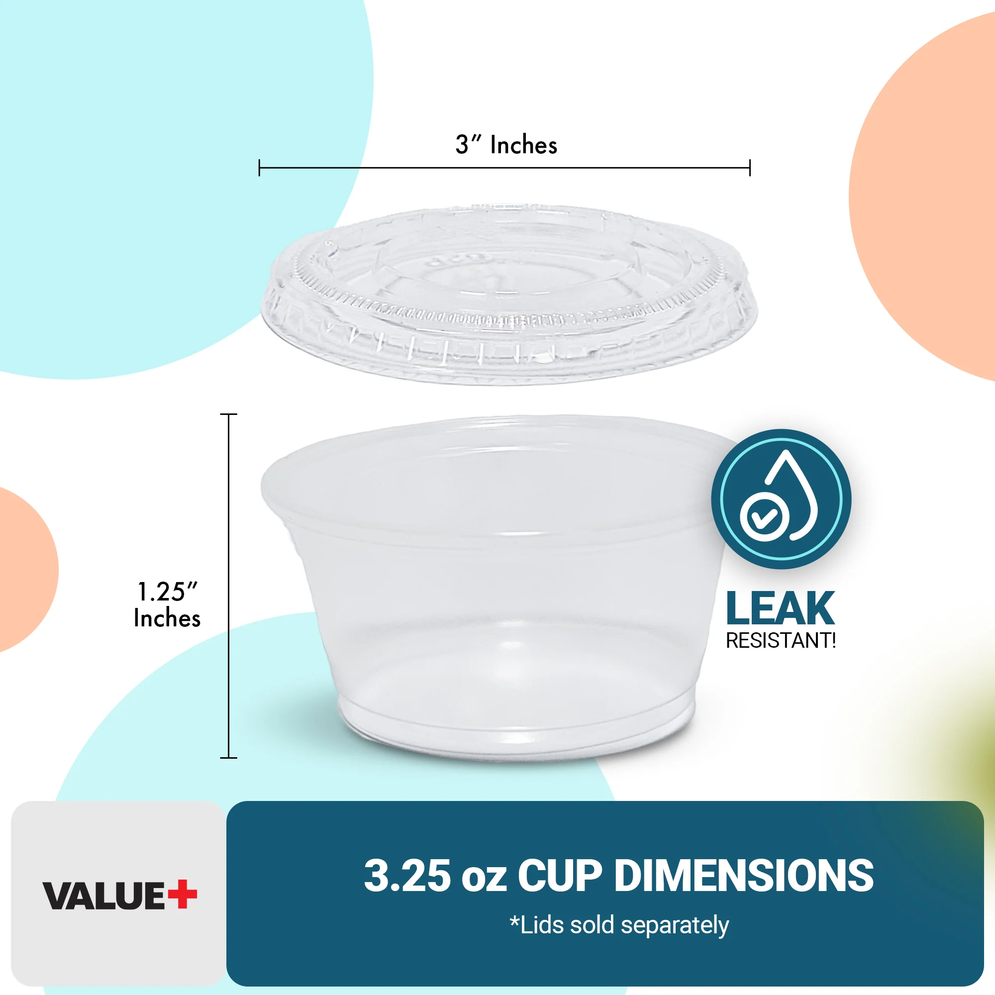 Value+ - 3.25oz Portion Cups - P325N - Image 2