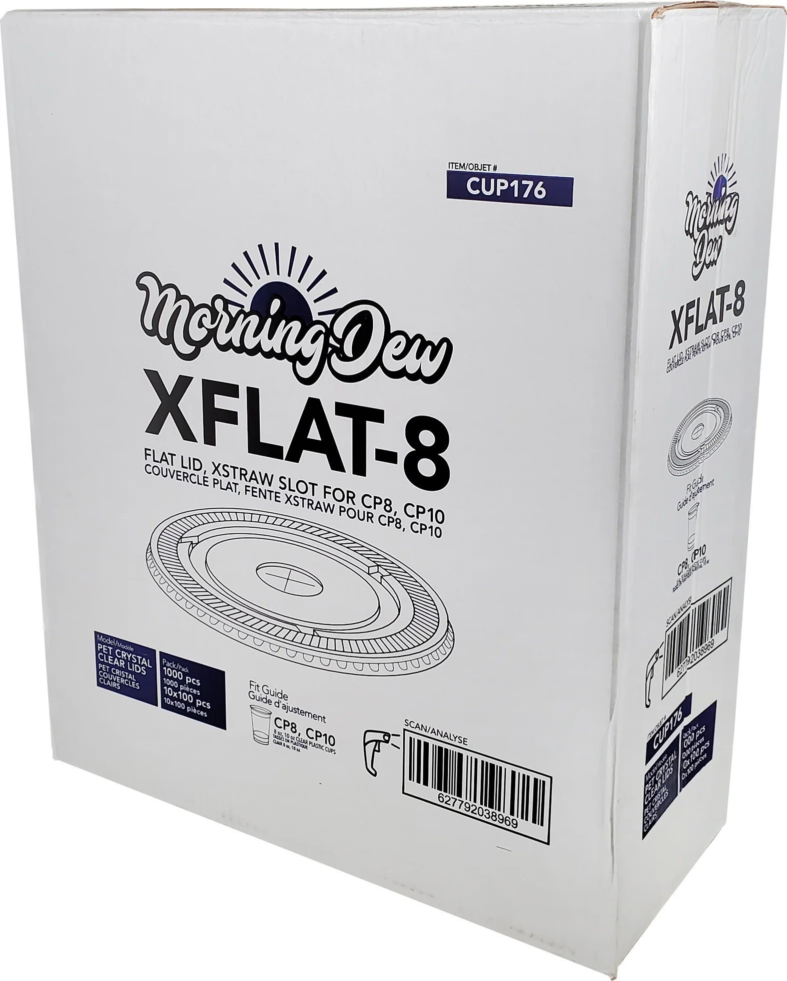 Morning Dew - Clear Flat Lid - 7-8-10oz XFLAT-8 - 78mm - Image 3