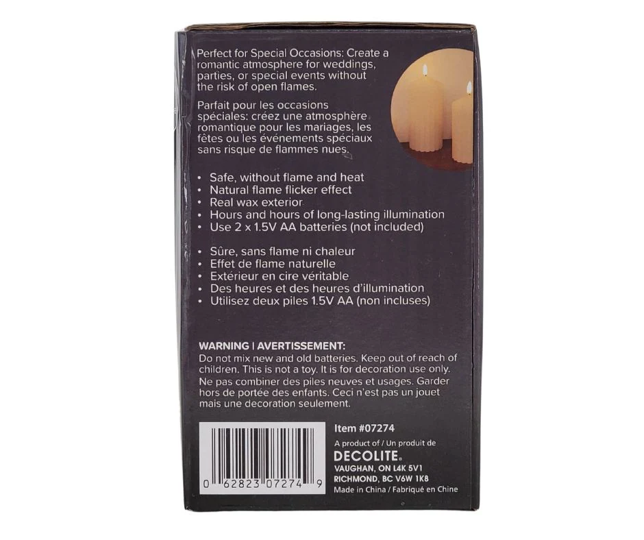 DecoLite - LED Pillar w/Taper Top - 2.8"x4.9" - Image 5
