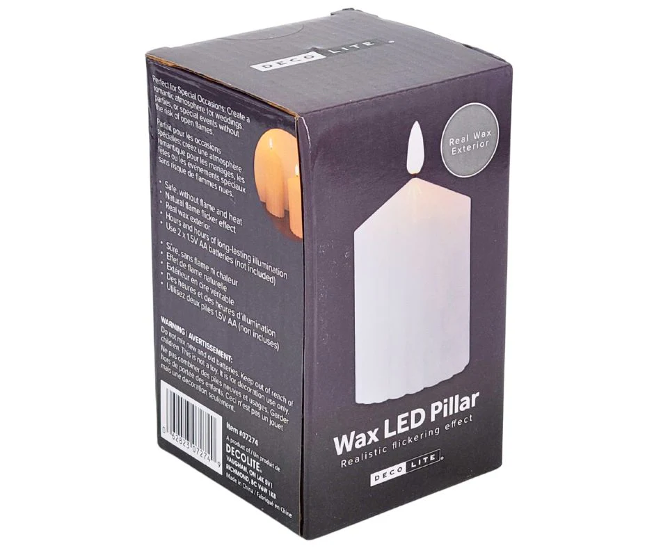DecoLite - LED Pillar w/Taper Top - 2.8"x4.9" - Image 7