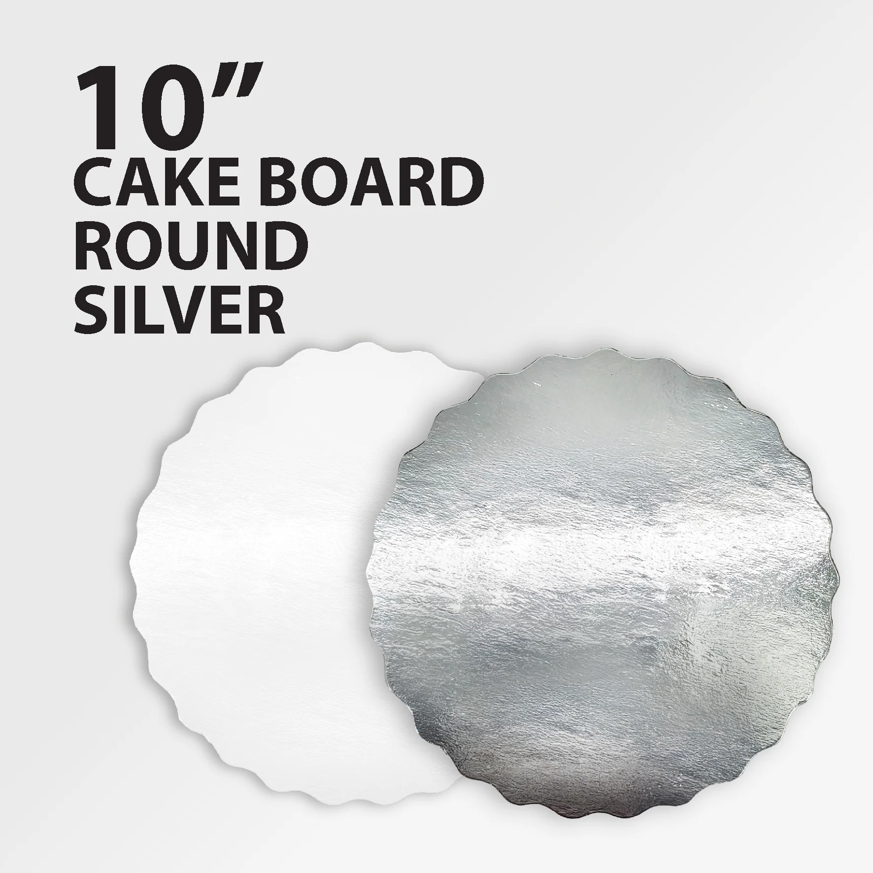 CLR - Decora - 10" Round Scallop Sheets - Silver - 1.5mm Thick - Image 3