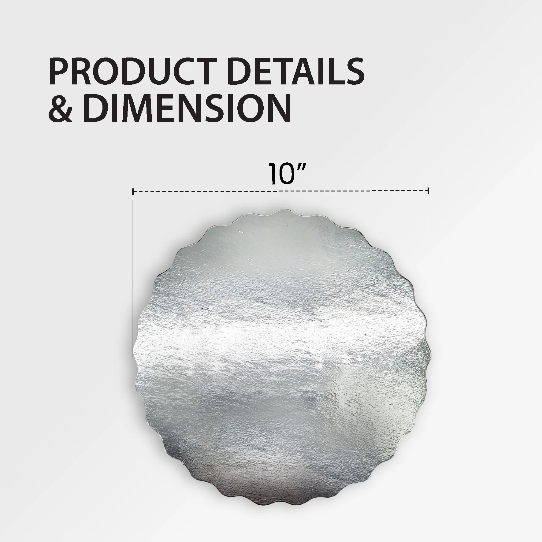 CLR - Decora - 10" Round Scallop Sheets - Silver - 1.5mm Thick - Image 4
