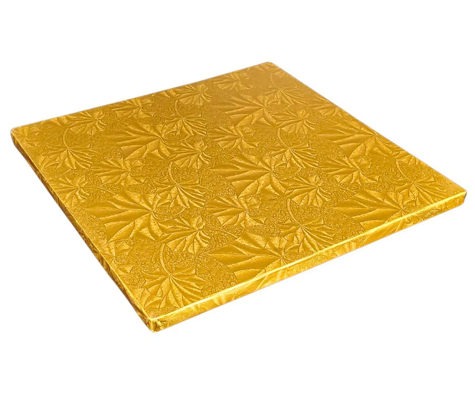 CLR - Decora - 10" Square 1/2" Cake Board - Gold - Image 2
