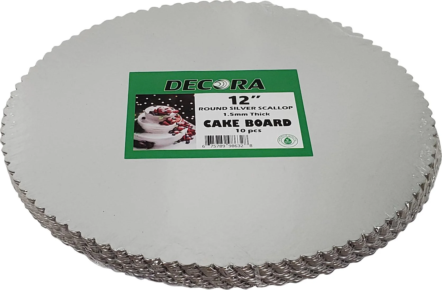 CLR - Decora - 12" Silver Scallop Sheets - Round - 1.5mm Thick - Image 2