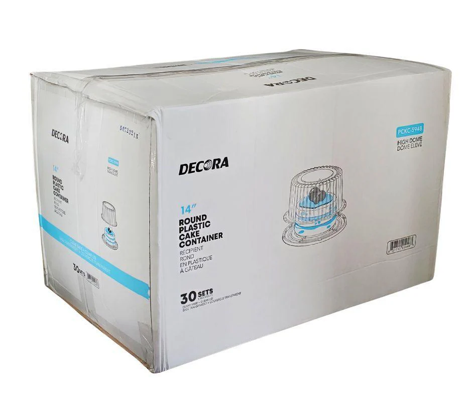 Decora - 14inch - Plastic Round Cake Box - Clear - Combo - Image 4