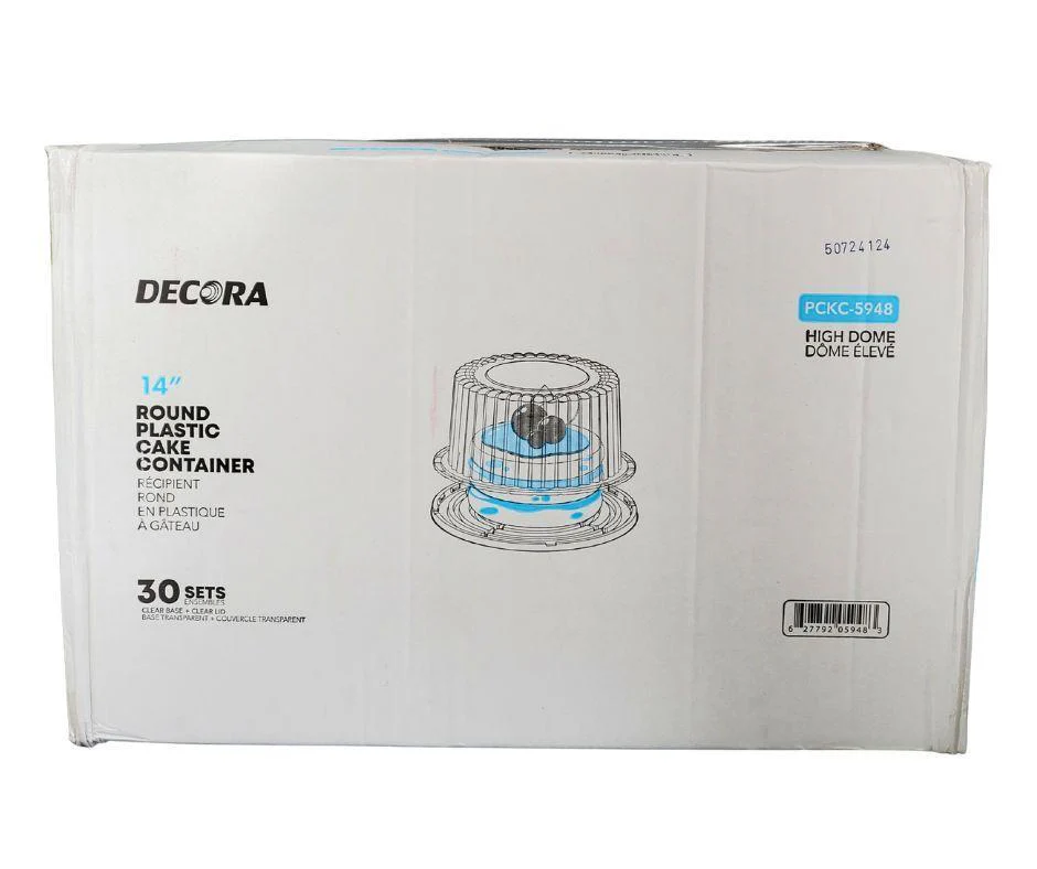 Decora - 14inch - Plastic Round Cake Box - Clear - Combo - Image 5