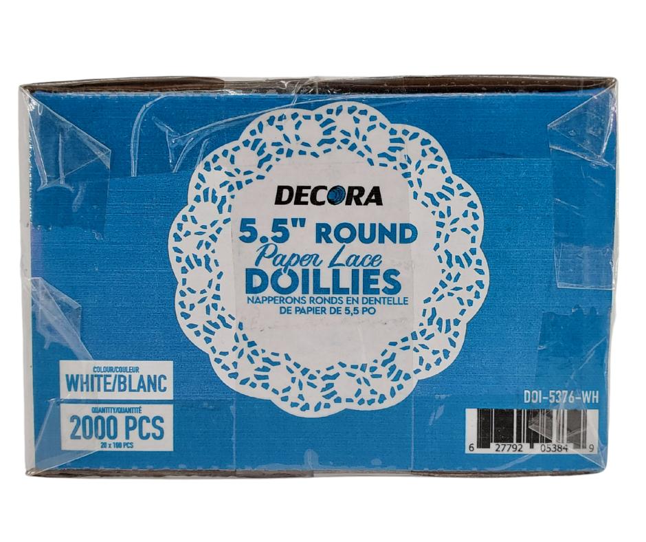 Decora - 5.5" Round Paper Lace Doilies, White - DOI-5376-WH - Image 6