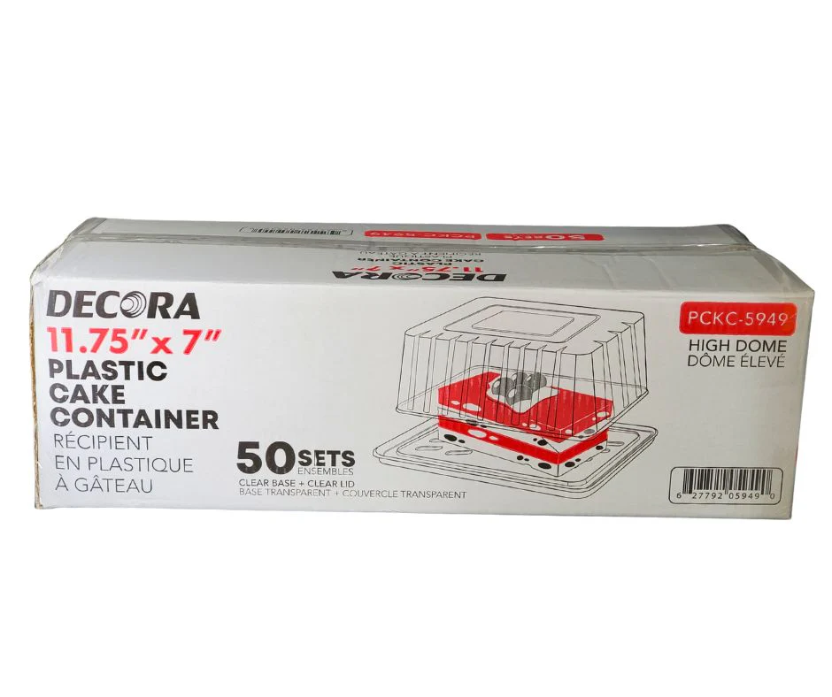 Decora - Plastic Cake Box Clear - Combo - 11.42''x7'' - Image 2