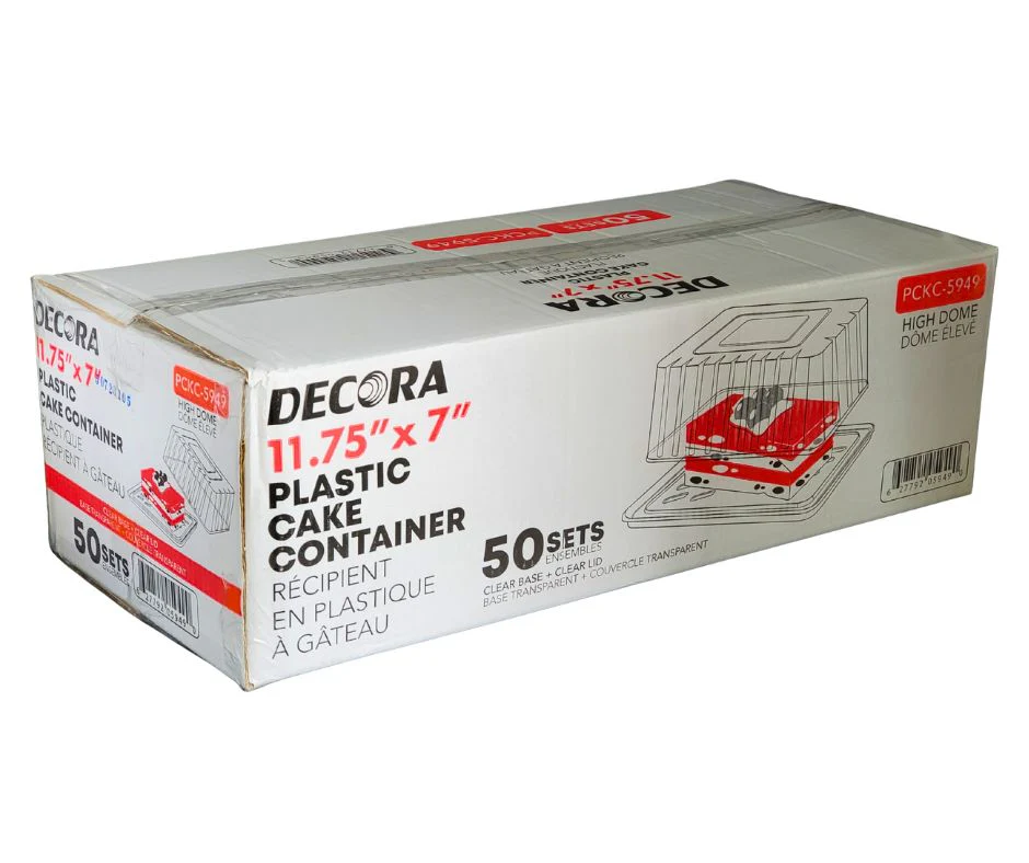 Decora - Plastic Cake Box Clear - Combo - 11.42''x7'' - Image 3