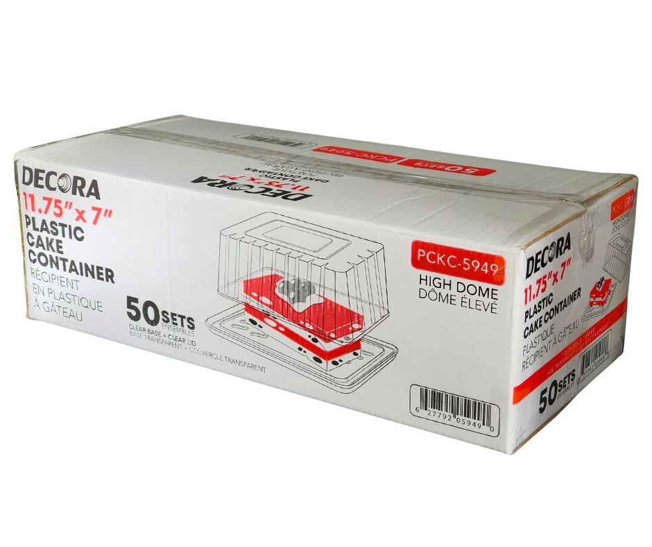 Decora - Plastic Cake Box Clear - Combo - 11.42''x7'' - Image 4
