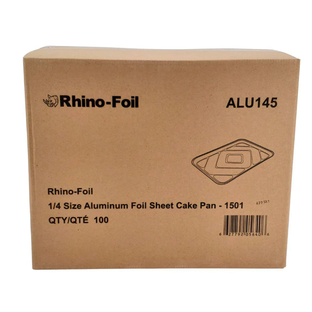 Rhino-Foil - 1/4 Size Aluminum Foil Sheet Cake Pan - 1501 - Image 4