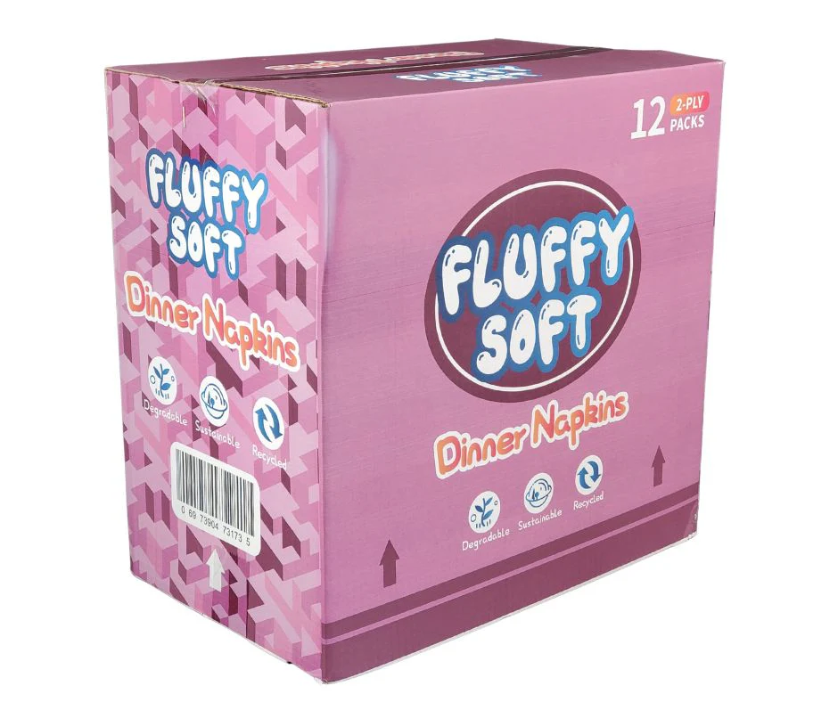 Fluffy Soft - Dinner Napkins - 2 ply - White - Image 2