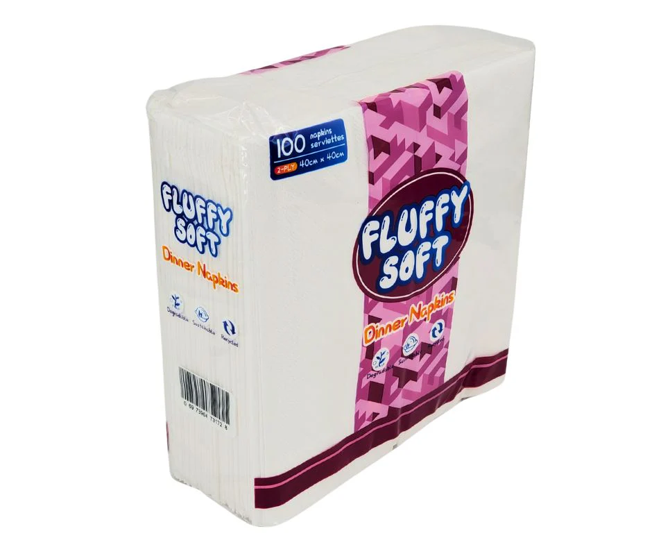 Fluffy Soft - Dinner Napkins - 2 ply - White - Image 4