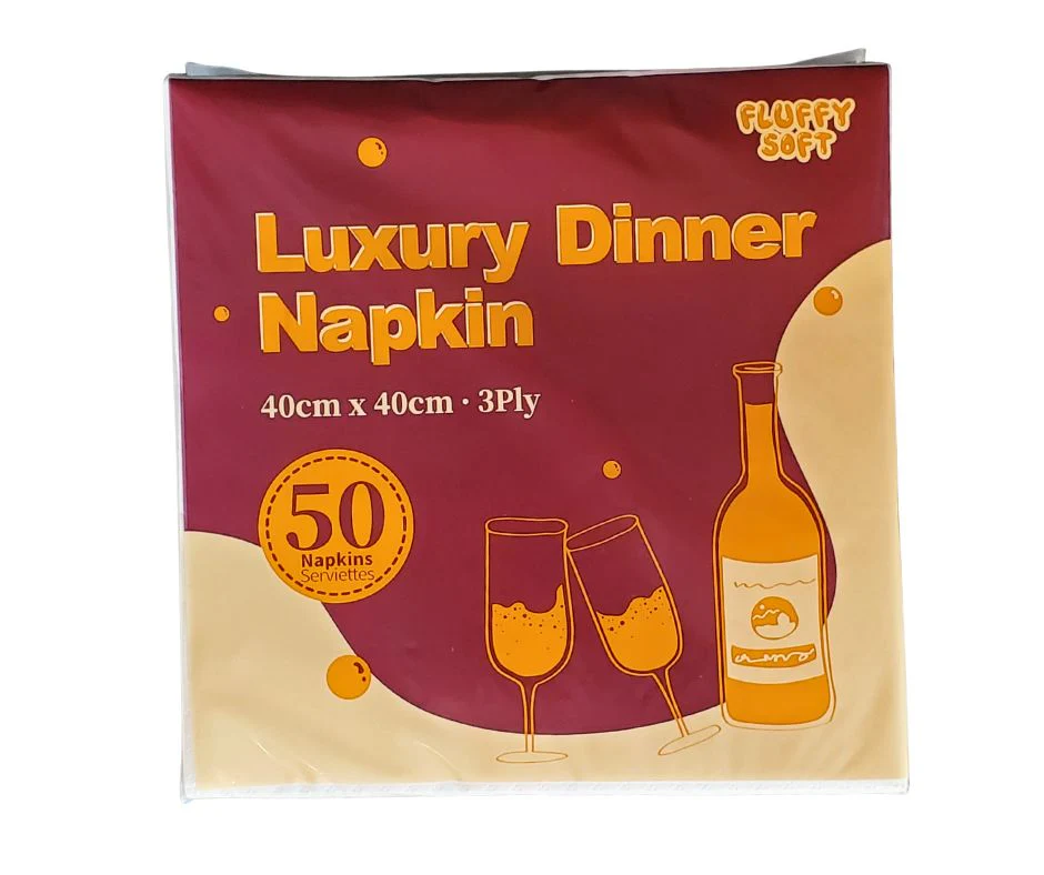 Fluffy Soft – Luxury Dinner Napkins - 3 ply - White - Image 3